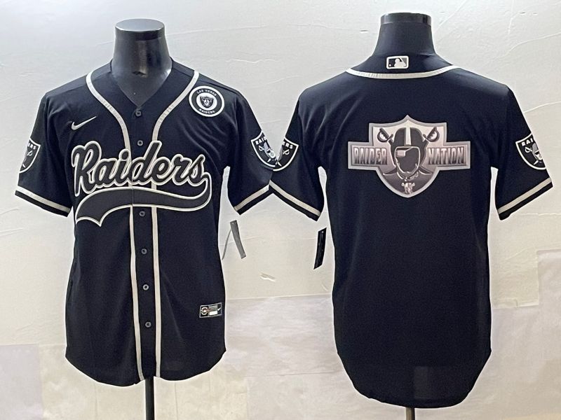 Men 2025 Oakland Raiders Blank Black Joint Name Nike Limited NFL Jersey style 27